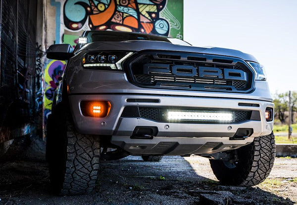 LED Fog Light Pod Replacements Brackets Kit For 2019-2024 Ford Ranger