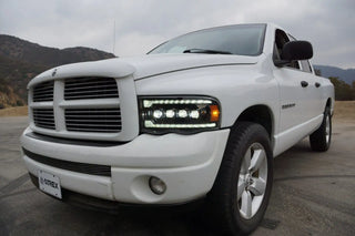 02-05 Dodge Ram NOVA-Series LED Projector Headlights Black | AlphaRex