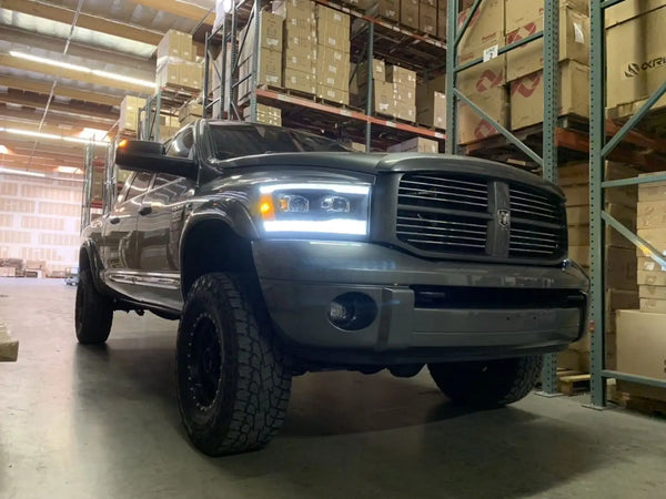 06-08 Dodge Ram PRO-Series Halogen Projector Headlights Black | AlphaRex