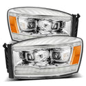 06-08 Dodge Ram PRO-Series Halogen Projector Headlights Chrome | AlphaRex