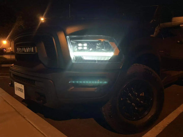 09-18 Ram Truck LUXX-Series (5th Gen 2500 Style) LED Projector Headlights Alpha-Black | AlphaRex