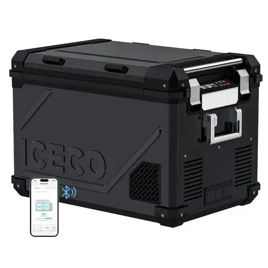 ICECO APL55 Aluminum Dual Zone 58QT Portable Cooler Black