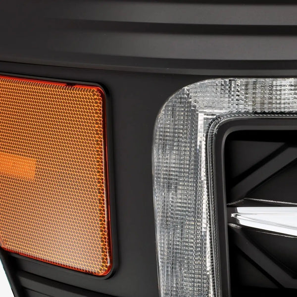 11-16 Ford Super Duty PRO-Series Halogen Projector Headlights Black | AlphaRex