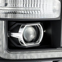 11-16 Ford Super Duty PRO-Series Halogen Projector Headlights Black | AlphaRex