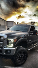 11-16 Ford Super Duty PRO-Series Halogen Projector Headlights Black | AlphaRex