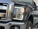11-16 Ford Super Duty PRO-Series Halogen Projector Headlights Black | AlphaRex