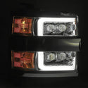 15-19 Chevrolet Silverado 2500HD/3500HD MK II NOVA-Series LED Projector Headlights Chrome | AlphaRex