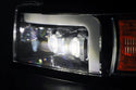 15-19 Chevrolet Silverado 2500HD/3500HD MK II NOVA-Series LED Projector Headlights Chrome | AlphaRex