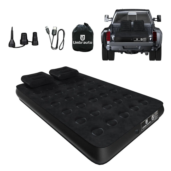 Umbrauto 5.5-6.5 ft Square Truck Bed Air Mattress with Wireless Rechargeable Pump Inflatable Full Size Pickup  Air Mattress