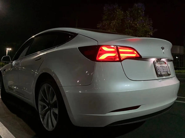 17-23 Tesla Model 3 / 20-24 Model Y (Without Stock Amber Turn Signal) PRO-Series LED Tail Lights Jet Black | AlphaRex