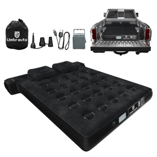 Umbrauto T Shape Truck Bed Air Mattress Inflatable 5.5-5.8ft Short Truck Air Mattress for Camping