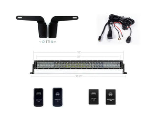 2003-2009 Toyota 4Runner 32" Lower Bumper Flush LED Light Bar Brackets/Combo - Cali Raised LED