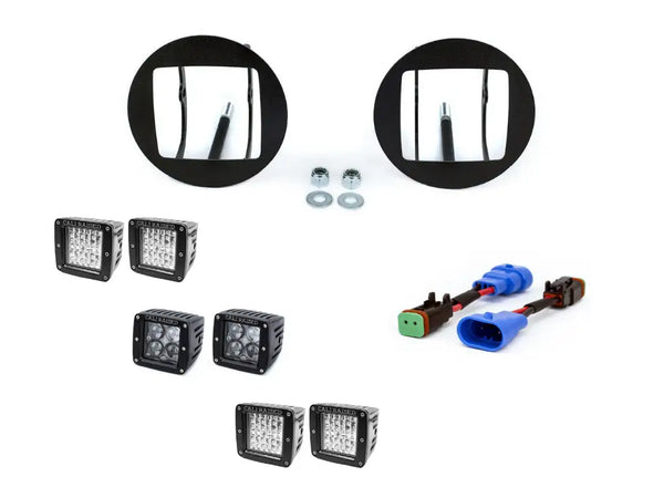 2005-2011 Toyota Tacoma LED Fog Light Pod Replacements Brackets/Combo - Cali Raised LED