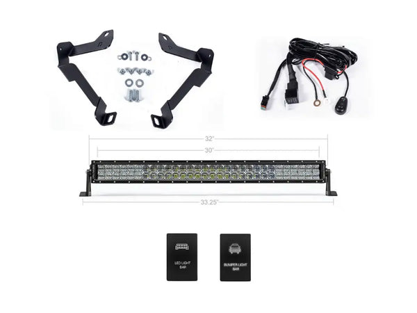 2014-2020 Toyota Tundra 32" Lower Bumper Hidden LED Light Bar Brackets/Combo - Cali Raised LED