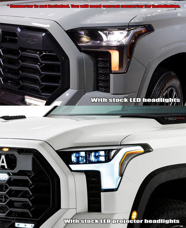 22-25 Toyota Tundra/Sequoia NOVA-Series LED Projector Headlights Alpha-Black | AlphaRex