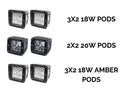 2005-2011 Toyota Tacoma LED Fog Light Pod Replacements Brackets/Combo - Cali Raised LED