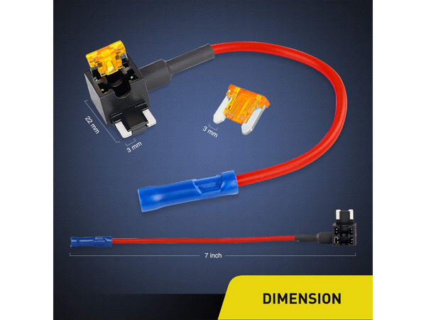 12V Add A Fuse Kit W/5Amp Lo Profile Mini Blade Fuse - Cali Raised LED