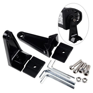 LED Light Bar Side Mounting Brackets With Hardware and Rubber Pad - Cali Raised LED