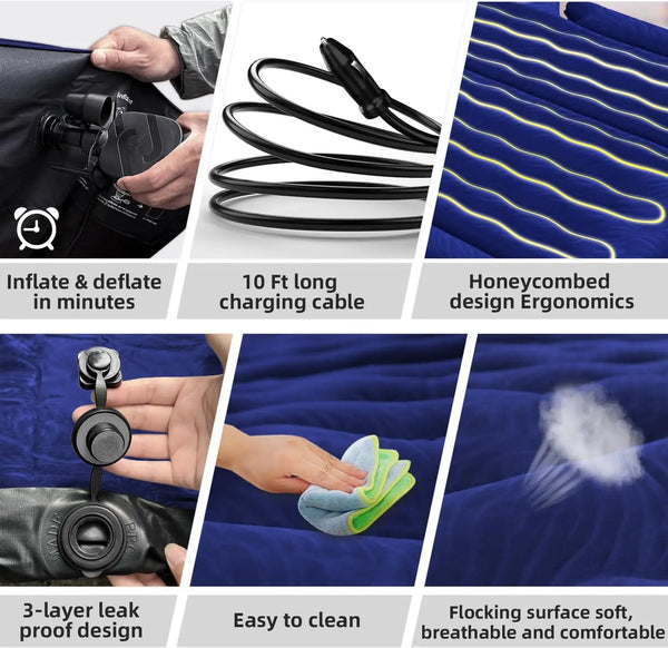 Umbrauto Car Camping SUV Air Mattress 1.0, Navy