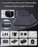 Umbrauto 23.62in/60cm Wide Inflatable Truck Mattress Car & SUV Back Seat Camping Bed with Pump