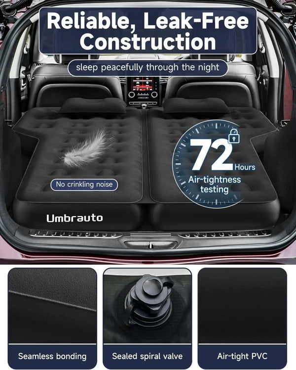 Umbrauto Thickened  SUV Back Trunk Air Mattress 3.0,Black