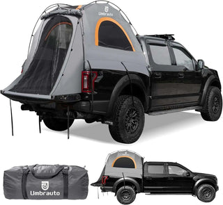 Umbrauto 5.5-5.8FT Truck Bed Tent for 2 Person | 10-Min Quick Setup Waterproof PU3000 Camping Tent for Pickup Trucks