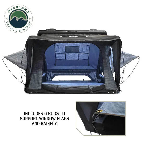 XD Atlas Cantilever ABS Hard Shell Roof Top Tent, Blue Body & Black Rainfly
