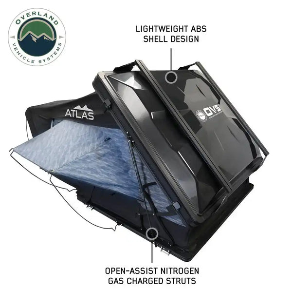 XD Atlas Cantilever ABS Hard Shell Roof Top Tent, Blue Body & Black Rainfly