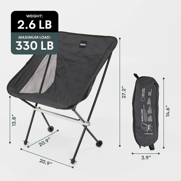 BOXIO CHAIR Set of 4 I set of camping chairs with box