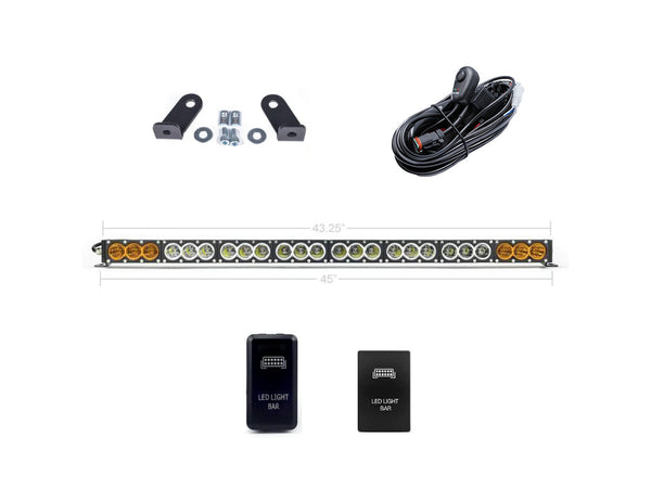 Dual Function Amber/White LED Light Bar Prinsu Mounting Brackets/Combo - Cali Raised LED