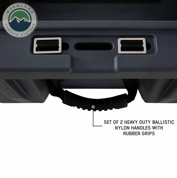 Dark Grey 117 QT Dry Box with Drain and Bottle Opener