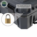 Dark Grey 117 QT Dry Box with Drain and Bottle Opener