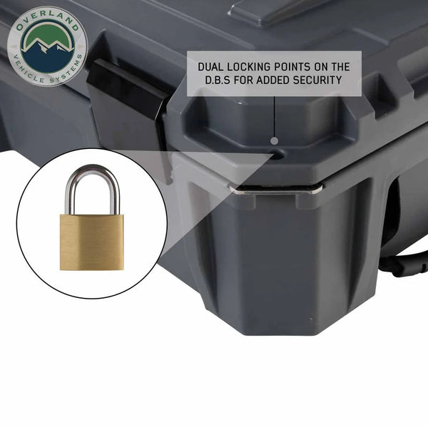 Dark Grey 117 QT Dry Box with Drain and Bottle Opener
