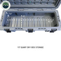 Dark Grey 117 QT Dry Box with Drain and Bottle Opener
