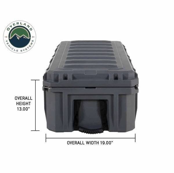 Dark Grey 117 QT Dry Box with Drain and Bottle Opener