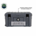 Dark Grey 169 QT Dry Box with Wheels, Drain, and Bottle Opener