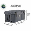 Dark Grey 169 QT Dry Box with Wheels, Drain, and Bottle Opener