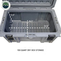 Dark Grey 169 QT Dry Box with Wheels, Drain, and Bottle Opener