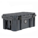 Dark Grey 95 QT Dry Box With Drain and Bottle Opener