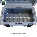 Dark Grey 95 QT Dry Box With Drain and Bottle Opener