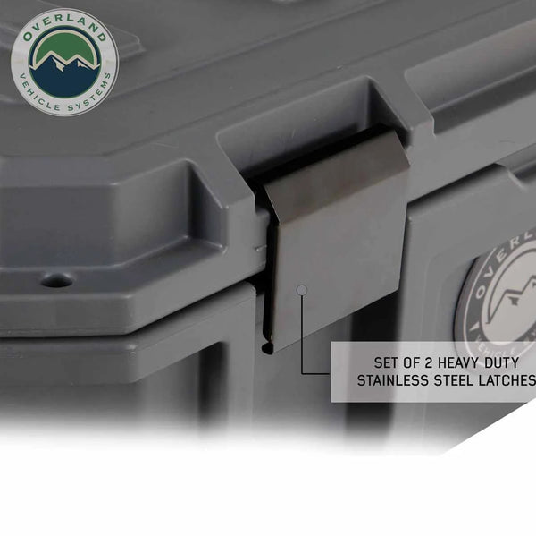 Dark Grey 95 QT Dry Box With Drain and Bottle Opener