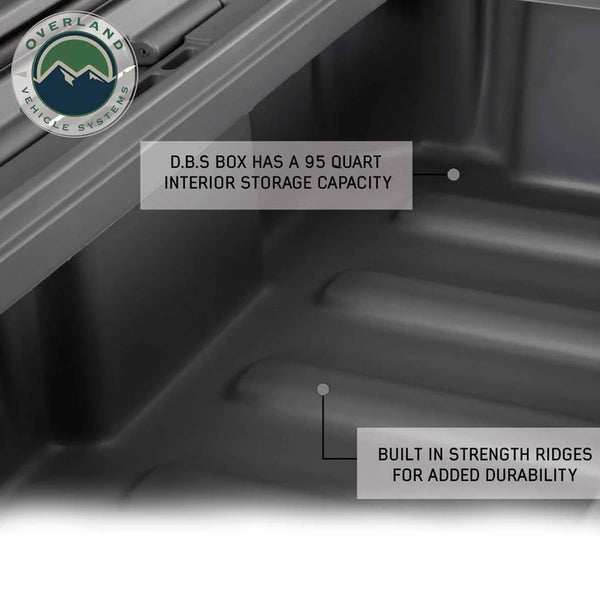 Dark Grey 95 QT Dry Box With Drain and Bottle Opener
