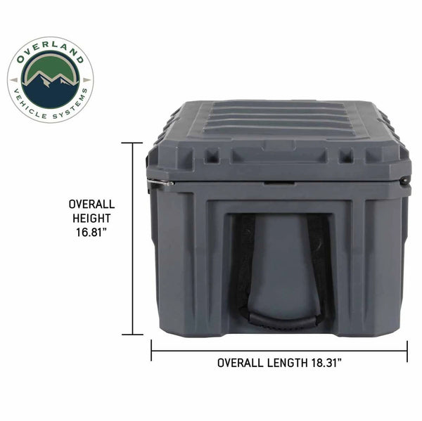 Dark Grey 95 QT Dry Box With Drain and Bottle Opener