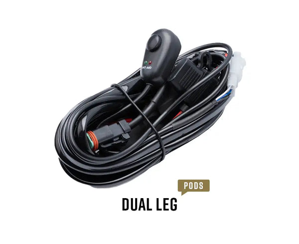 2010-2020 Lexus GX 460 Low Profile LED Ditch Light combo wiring harness - Cali Raised LED