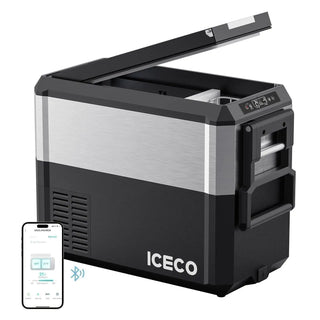ICECO JP50 Pro Dual Zone Wheeled 51QT Portable Cooler Silver