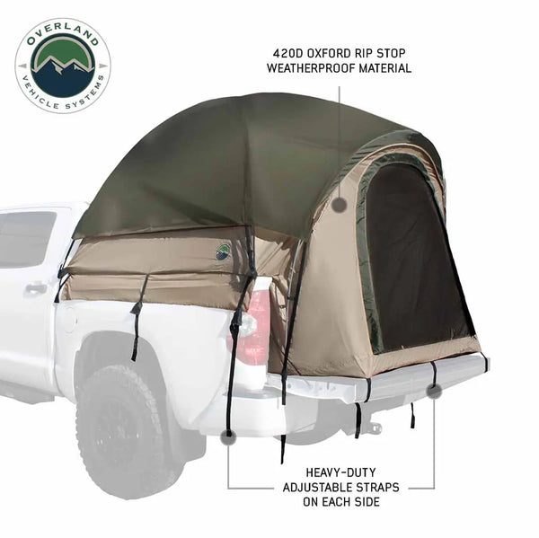LD TACT Truck Bed Tent with PVC Floor, Storage Loft, and Adjustable Straps