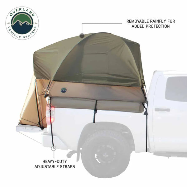 LD TACT Truck Bed Tent with PVC Floor, Storage Loft, and Adjustable Straps