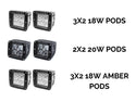 2016-2020 Toyota Tacoma LED Fog Light Pod Replacements Brackets/Combo - Cali Raised LED