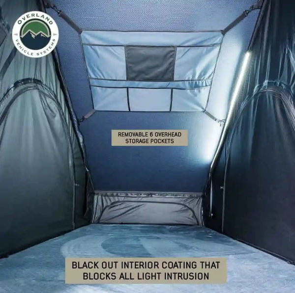 XD Lhotse 2 Person Clam Shell Aluminum Hard Shell Roof Top Tent, Blue Body & Black Rainfly