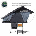 XD Lhotse 2 Person Clam Shell Aluminum Hard Shell Roof Top Tent, Blue Body & Black Rainfly